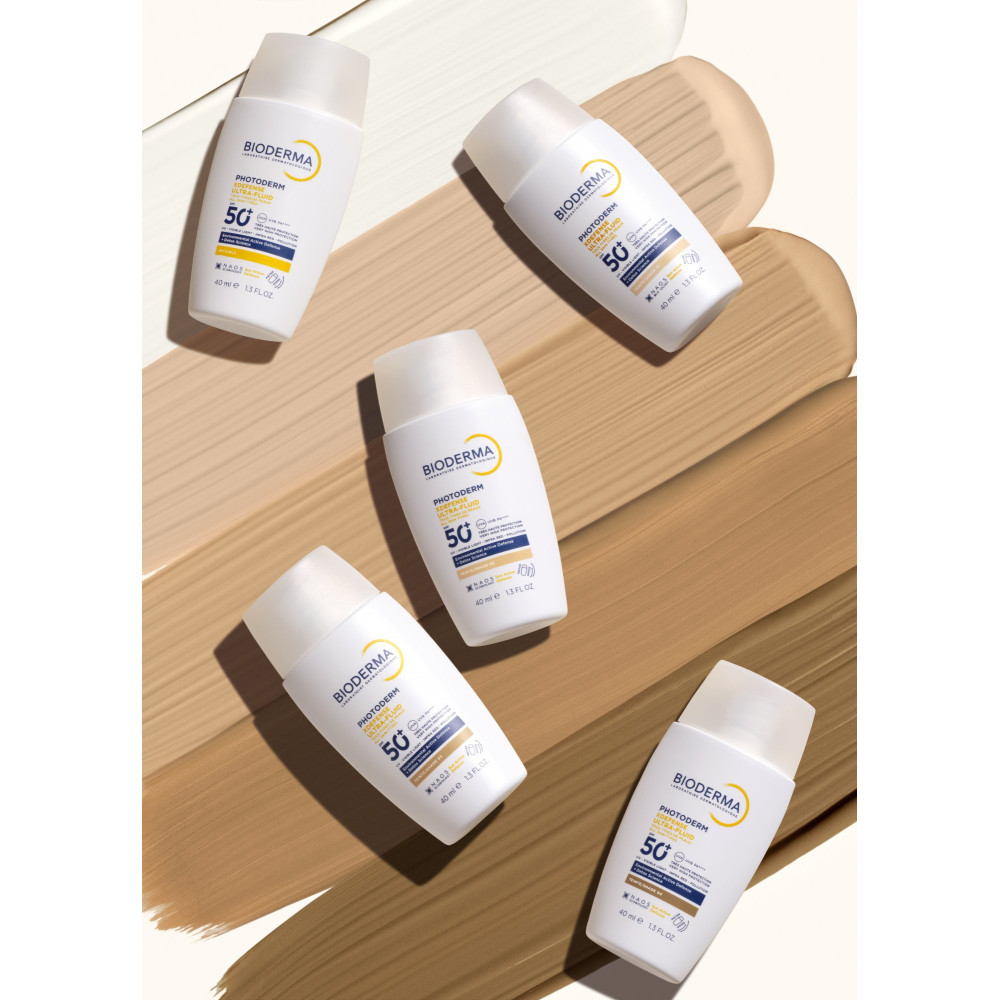 BIODERMA PHOTODERM XDEFENSE SPF50+ слънцезащитен тониран ултрафлуид за лице за всеки тип кожа Светъл цвят 40 мл - Слънцезащита