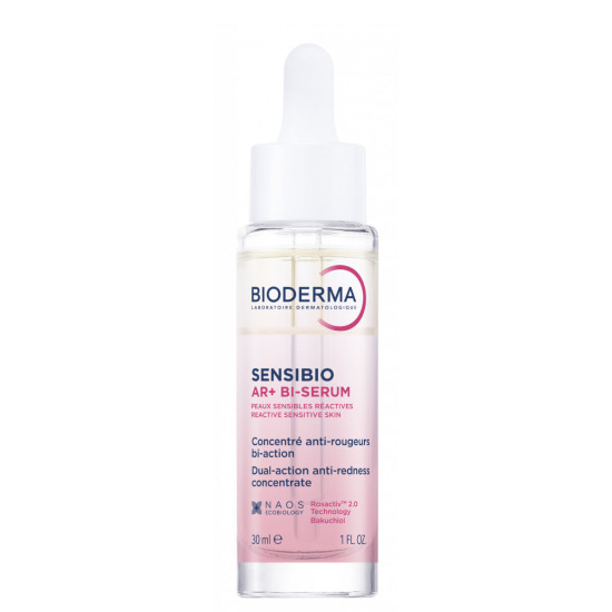 BIODERMA SENSIBIO AR+ Bi-Serum двуфазен серум концентрат за лице за чувствителна кожа против зачервявания и бръчки 30 мл