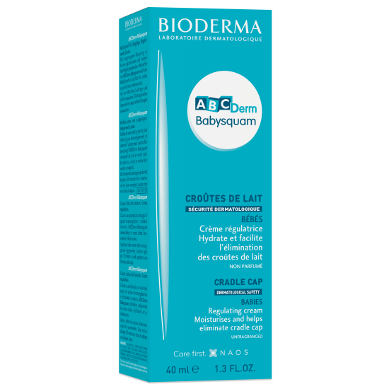 BIODERMA ABCDERM Babysquam Cream бебешки измиващ крем за млечни корички (крусти) 40 мл