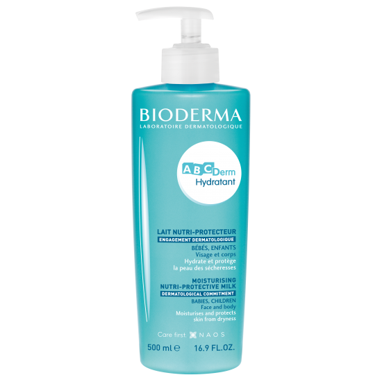 BIODERMA ABCDERM Hydratant Moisturising Milk хидратиращо мляко за лице и тяло за бебета и деца 500 мл
