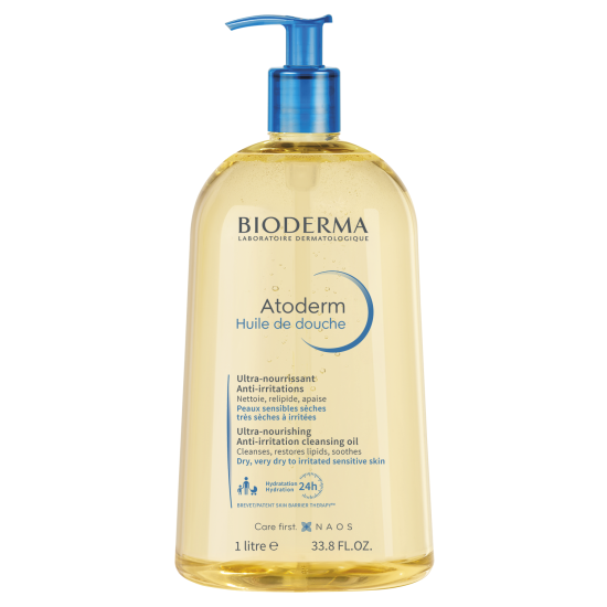 BIODERMA ATODERM Shower Oil интензивно подхранващо душ олио за суха и атопична чувствителна кожа 1000 мл