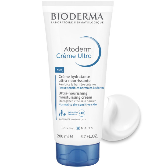 BIODERMA ATODERM Creme Ultra успокояващ и хидратиращ крем за лице и тяло без аромат за суха и атопична кожа 200 мл /туба/