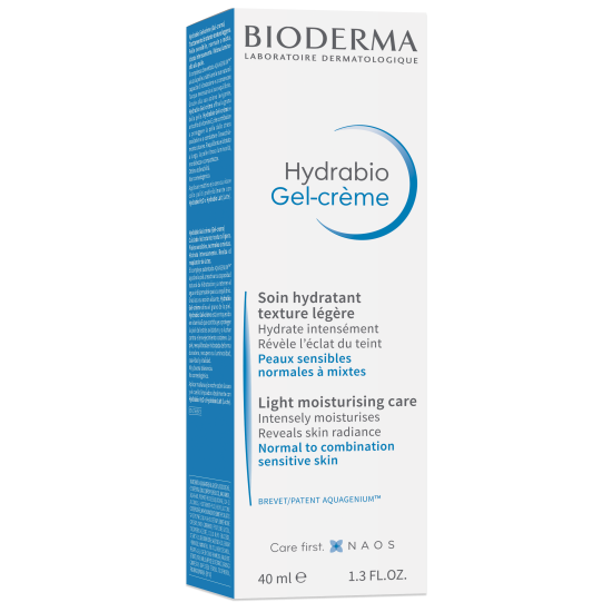 BIODERMA HYDRABIO Gel-creme лек хидратиращ гел-крем за лице за нормална до смесена чувствителна кожа 40 мл