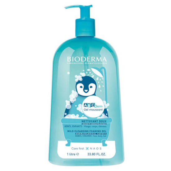BIODERMA ABCDERM Gel Moussant нежен измиващ гел без сапун за бебета и деца 1000 мл
