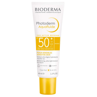 БИОДЕРМА PHOTODERM SPF50+ INVISIBLE безцветен неутрален слънцезащитен аквафлуид за чувствителна кожа 40 мл
