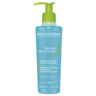 БИОДЕРМА SEBIUM GEL MOUSSANT PURIFYING CLEANSING FOAMING GEL ежедневен измиващ гел за комбинирана и мазна кожа 200 мл