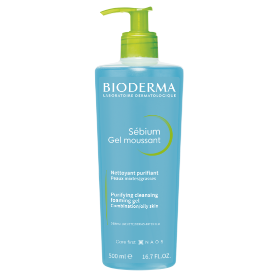 BIODERMA SEBIUM Gel Moussant Почистващ гел за мазна и акнеична кожа 500 мл