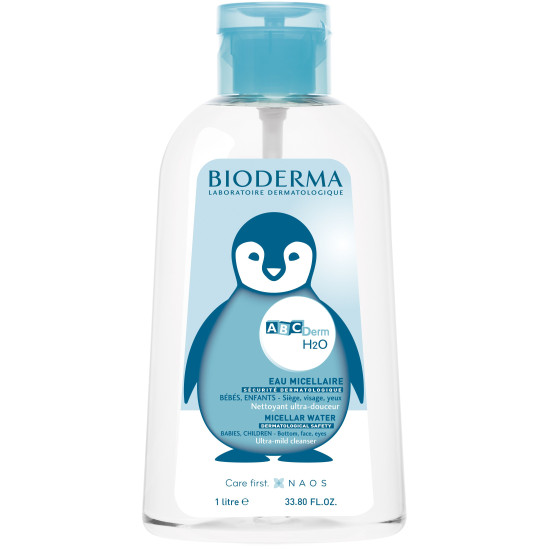 BIODERMA ABCDERM H2O MICELLAR WATER мицеларна вода за бебета и деца 1000 мл