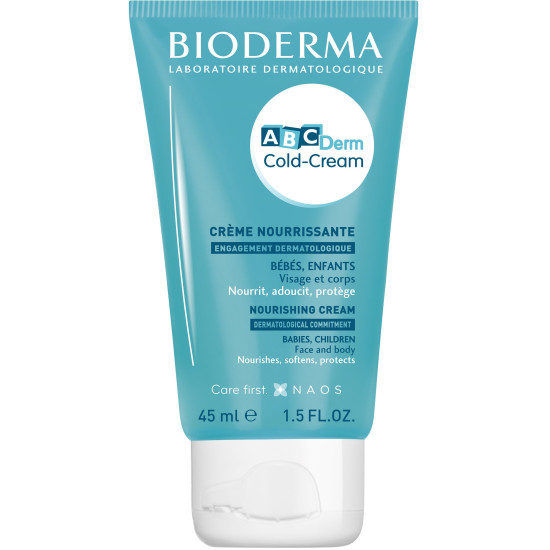 BIODERMA ABCDERM Cold-cream Nourishing Face cream подхранващ крем за лице и тяло за бебета и деца 45 мл