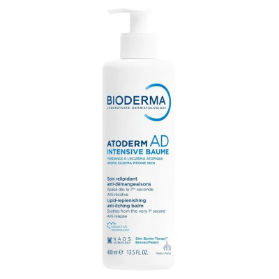 BIODERMA ATODERM AD Intensive Baume интензивен възстановяващ балсам за лице и тяло за суха раздразнена атопична кожа 400 мл