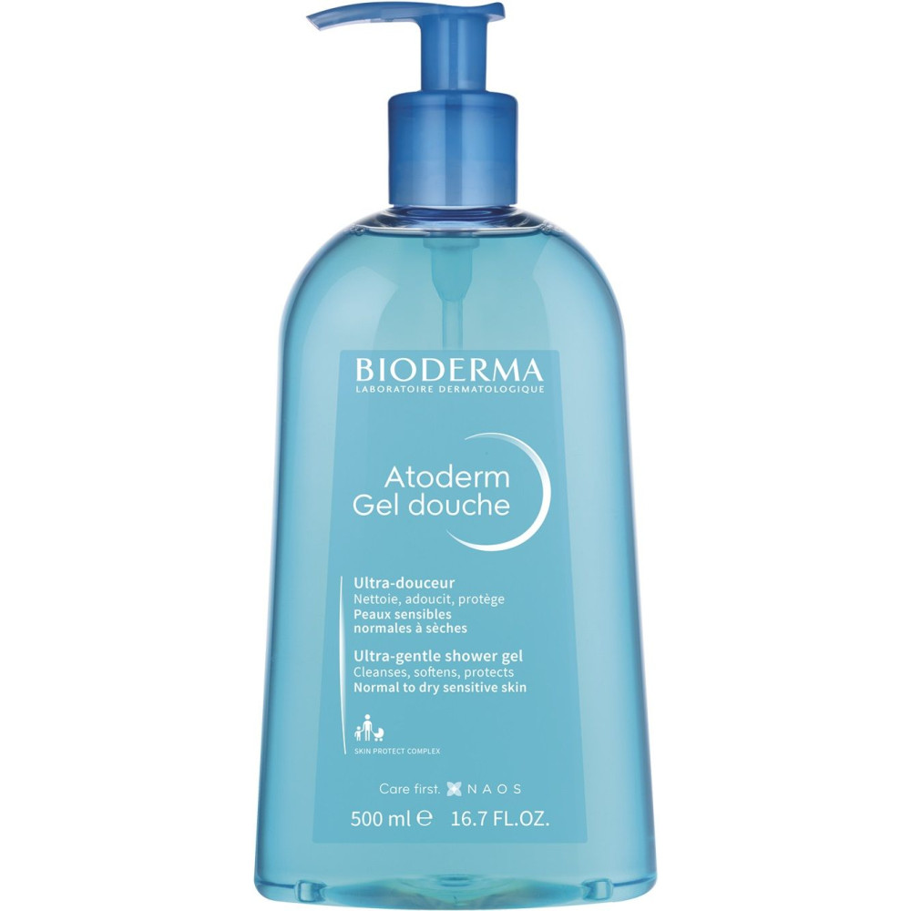 BIODERMA ATODERM Gentle cleansing gel душ гел за лице ръце и тяло за нормална до суха и атопична кожа 500 мл - Грижа за лицето и тялото
