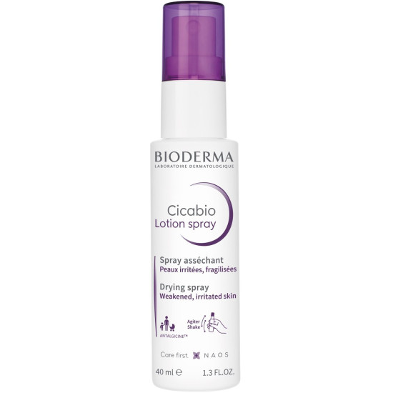 BIODERMA CICABIO Lotion Spray изсушаващ възстановяващ и успокояващ спрей за лице и тяло за отслабена и раздразнена кожа 40 мл