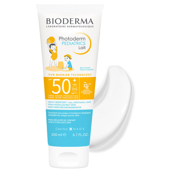 BIODERMA PHOTODERM PEDIATRICS Lait SPF50+ слънцезащитно мляко за деца с хидратиращо действие 200 мл