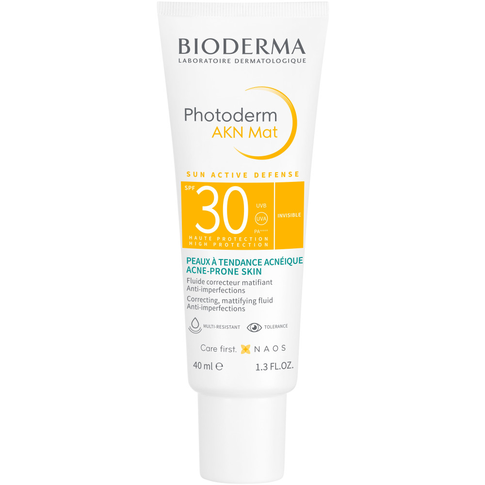 BIODERMA PHOTODERM AKN Мat SPF30 Fluid слънцезащитен матиращ флуид против нeсъвършенства за мазна и акнеична кожа 40 мл