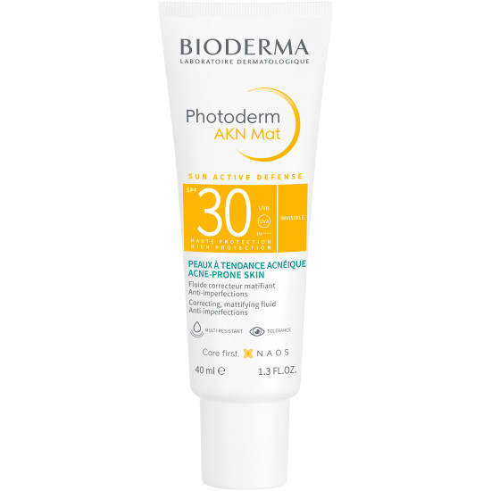 BIODERMA PHOTODERM AKN Мat SPF30 Fluid слънцезащитен матиращ флуид против нeсъвършенства за мазна и акнеична кожа 40 мл