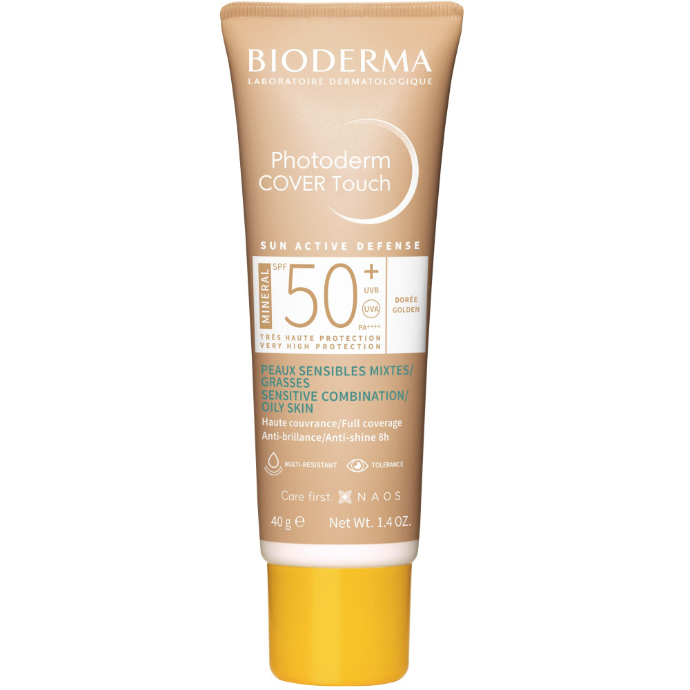 БИОДЕРМА PHOTODERM COVER TOUCH MINERAL SPF50+ DOREE GOLDEN слънцезащитен крем, тъмен цвят 40 гр - Слънцезащита БИОДЕРМА PHOTODERM COVER TOUCH MINERAL SPF50+ DOREE GOLDEN слънцезащитен крем, тъмен цвят 40 гр - Слънцезащита