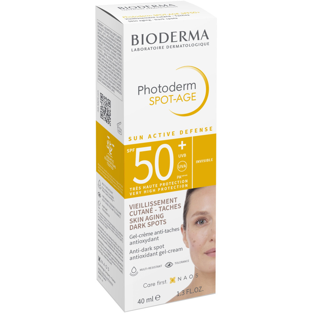 БИОДЕРМА PHOTODERM SPOT-AGE SPF50+ гел-крем за лице против пигментни петна и стареене 40 мл - Слънцезащита