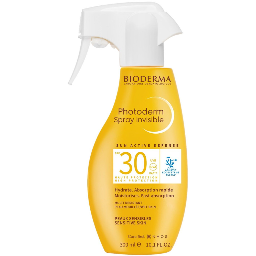 БИОДЕРМА PHOTODERM SPF30 слънцезащитен спрей за лице и тяло за чувствителна кожа 300 мл - Слънцезащита