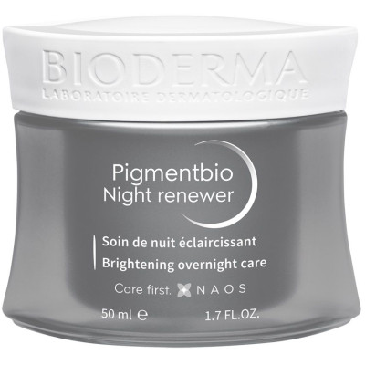 БИОДЕРМА PIGMENTBIO NIGHT RENEWER BRIGHTENING OVERNIGHT CREAM нощен изсветляващ крем против пигментации 50 мл