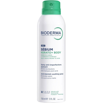 BIODERMA SEBIUM Kerato+ Body спрей за тяло /гръб и гърди/ против белези и несъвършенства за акнеична кожа 150 мл