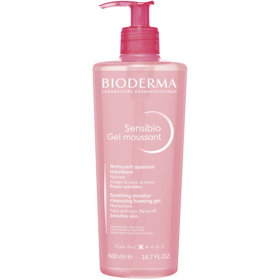 BIODERMA SENSIBIO Gel moussant успокояващ измиващ гел за лице за чувствителна кожа 500 мл