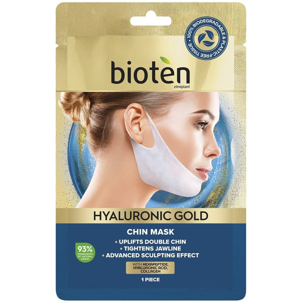 БИОТЕН HYALURONIC GOLD CHIN MASK лифтинг маска за брадичка х 1 бр - Грижа за лицето