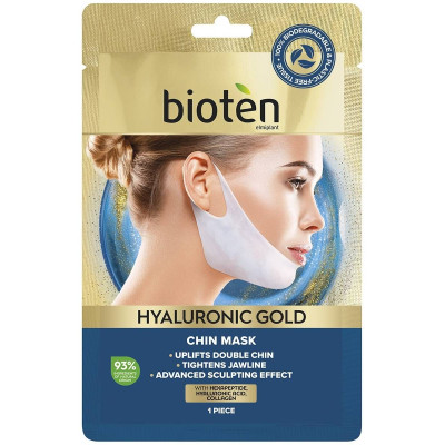 БИОТЕН HYALURONIC GOLD CHIN MASK лифтинг маска за брадичка х 1 бр