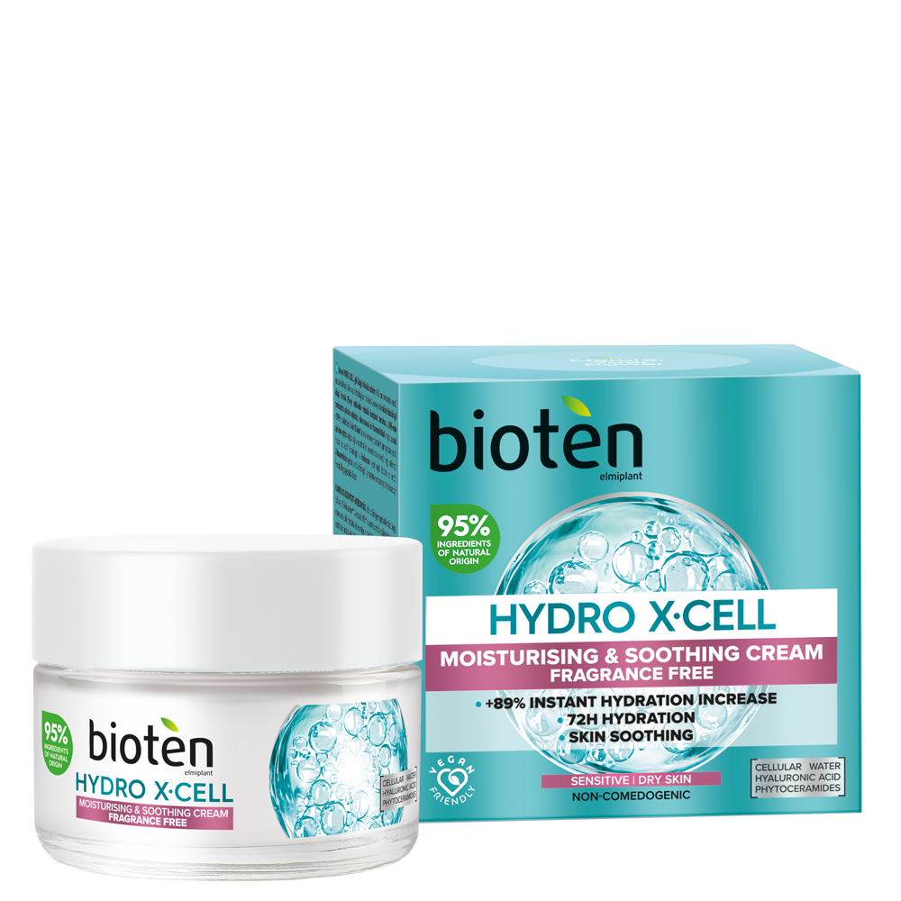 БИОТЕН HYDRO X-CELL хидратиращ гел-крем за суха и чувствителна кожа 50 мл - Грижа за лицето