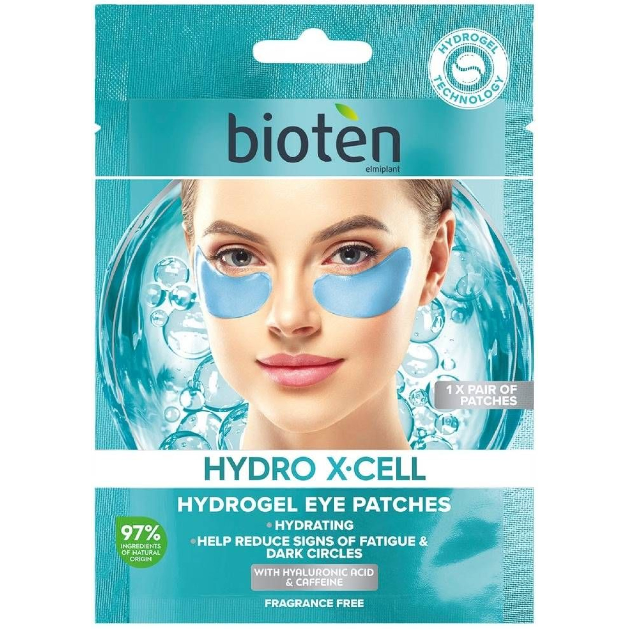 БИОТЕН HYDRO X-CELL хидрогел пач маска за околоочния контур х 1 бр ...