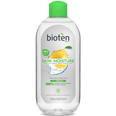 БИОТЕН SKIN MOISTURE MICELLAR WATER мицеларна вода за лице за нормална и комбинирана кожа 400 мл