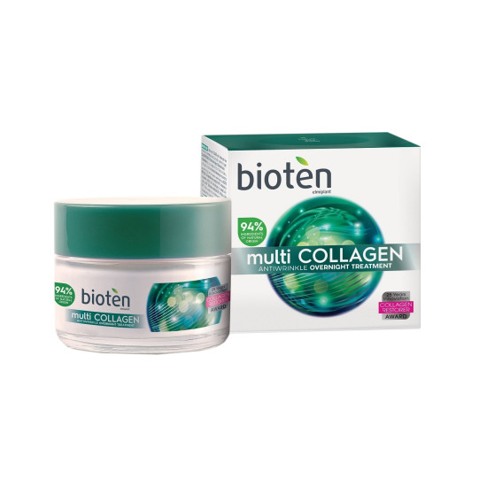 БИОТЕН MULTI COLLAGEN нощен крем за лице против бръчки 50 мл
