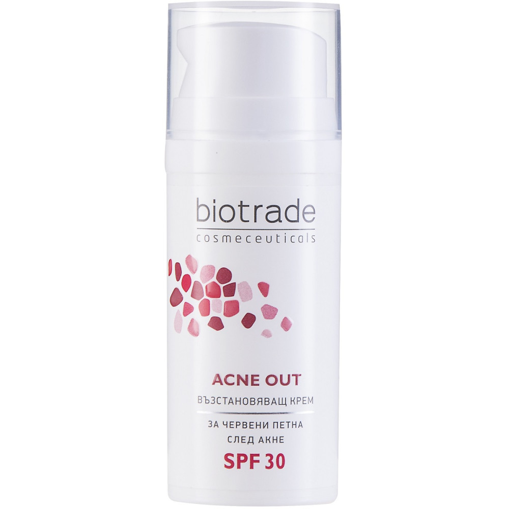 Biotrade Acne Out Възстановяващ крем за кожа с изразени червени петна от пъпки и видими несъвършенства 30 мл - Biotrade Acne Out Възстановяващ крем за кожа с изразени червени петна от пъпки и видими несъвършенства 30 мл -