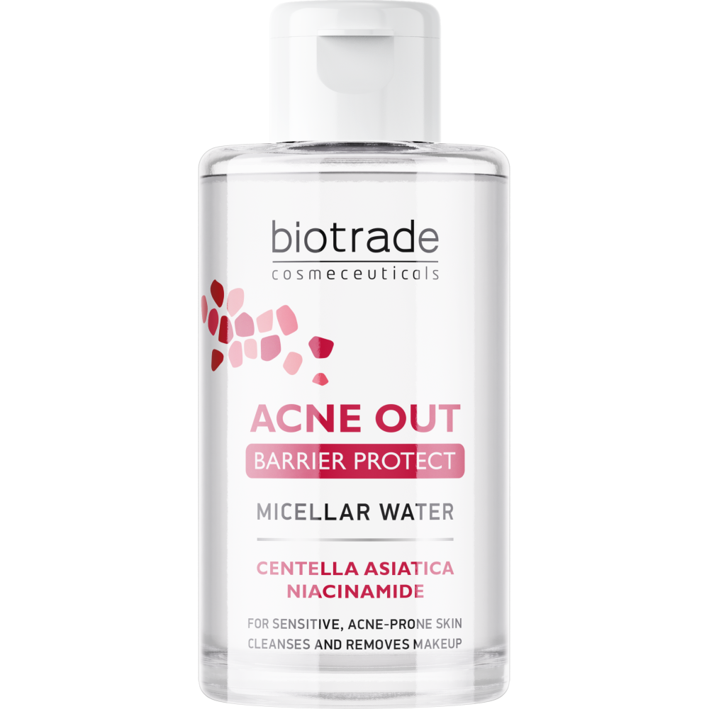 BIOTRADE ACNE OUT BARRIER PROTECT мицеларна вода за мазна и акнеична кожа с Centella Asiatica и Ниацинамид 100 мл