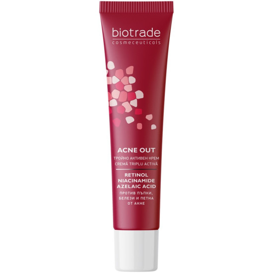 BIOTRADE ACNE OUT тройно активен крем за лице против пъпки белези и петна от акне 30 мл