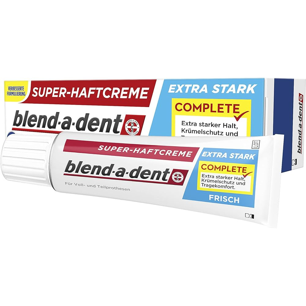 БЛЕНД-А-ДЕНТ SUPER-HAFTCREME фиксиращ крем за зъбни протези FRISCH 47 г - Орална хигиена