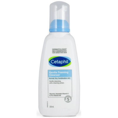 CETAPHIL GENTLE FOAMING CLEANSER нежна измивна пяна за лице за нормална суха и комбинирана кожа 236 мл