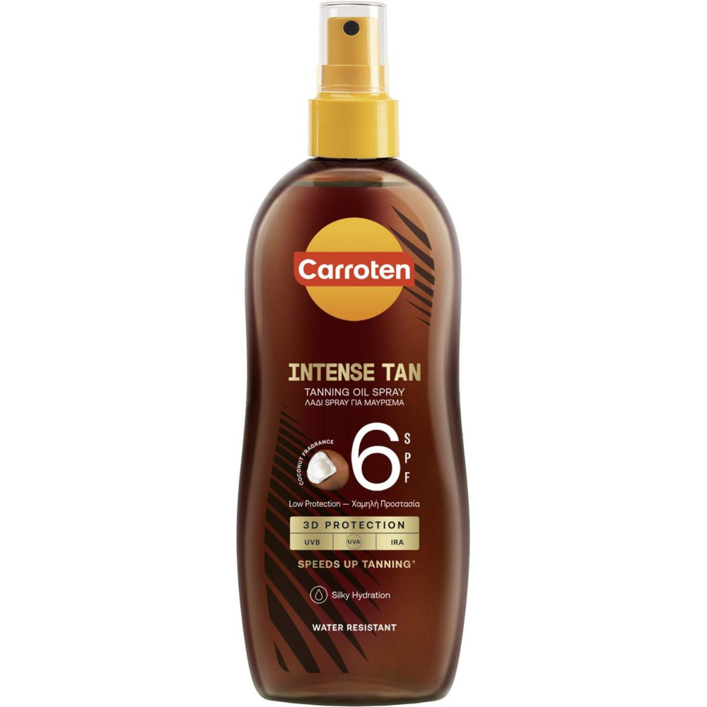 КАРОТЕН INTENSE TAN SPF6 спрей олио за тяло за придобиване на интензивен тен 200 мл - Слънцезащита