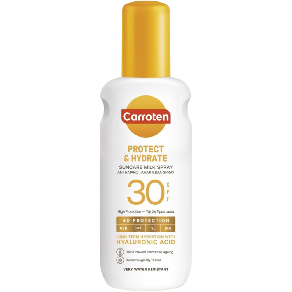 КАРОТЕН PROTECT & HYDRATE SPF30 слънцезащитно хидратиращо мляко спрей за тяло 200 мл - Слънцезащита
