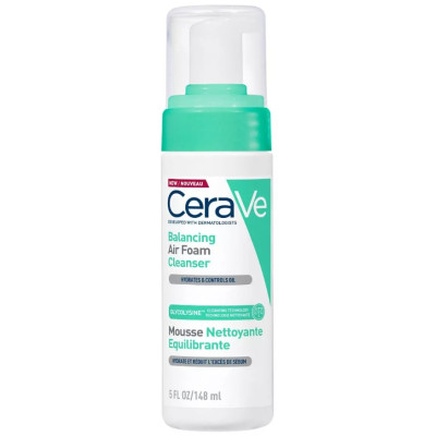 CERAVE BALANSING AIR FOAM CLEANSER балансираща въздушна измиваща пяна за лице за нормална до мазна кожа 148 мл
