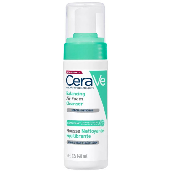 CERAVE BALANSING AIR FOAM CLEANSER балансираща въздушна измиваща пяна за лице за нормална до мазна кожа 148 мл