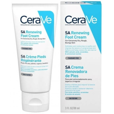 CERAVE SA RENEWING FOOT CREAM обновяващ крем за крака за много суха и груба кожа 88 мл