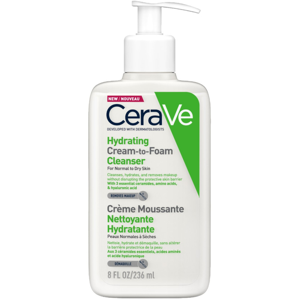 СЕРАВЕ HYDRATING CREAM TO FOAM CLEANSER хидратираща измиваща крем-пяна за нормална към суха кожа 236 мл - Грижа за лицето и тялото СЕРАВЕ HYDRATING CREAM TO FOAM CLEANSER хидратираща измиваща крем-пяна за нормална към суха кожа 236 мл - Грижа за лицето и тялото
