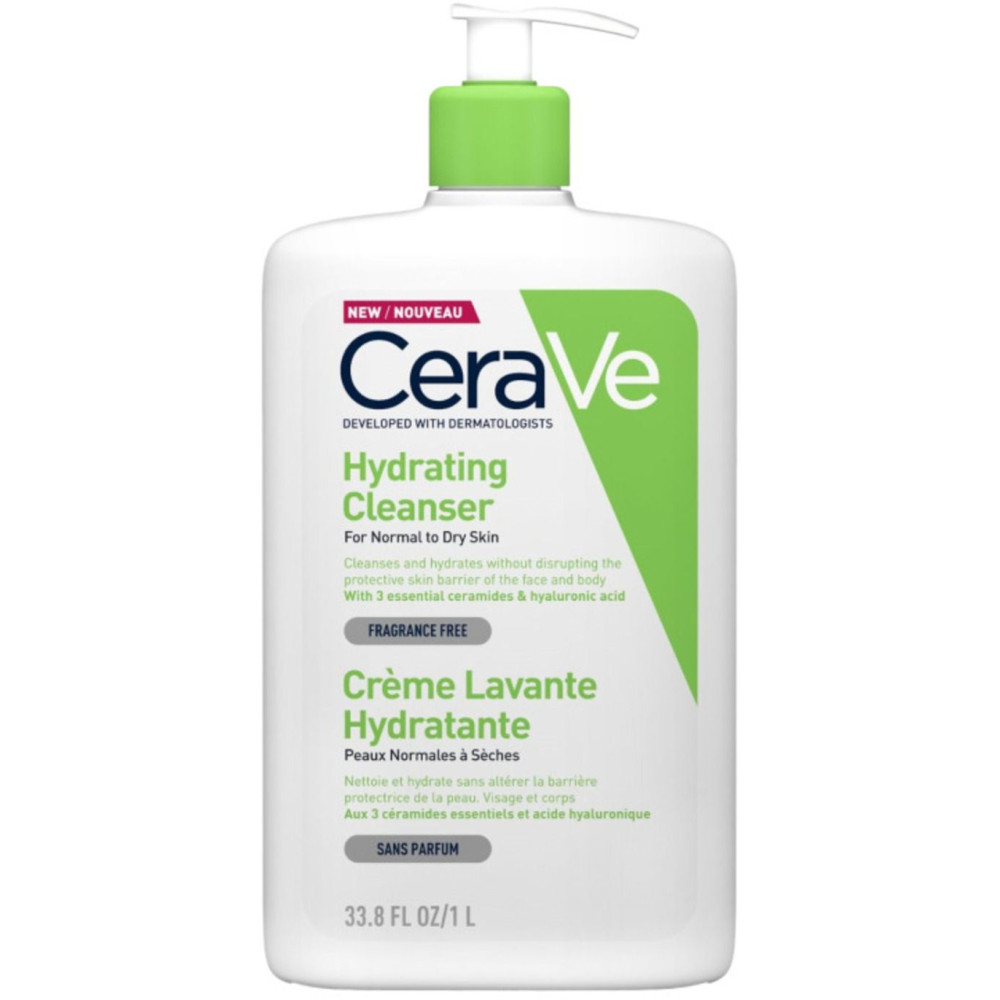 CeraVe Хидратиращ, измиващ крем за лице и тяло 1 литър - CeraVe Хидратиращ, измиващ крем за лице и тяло 1 литър -