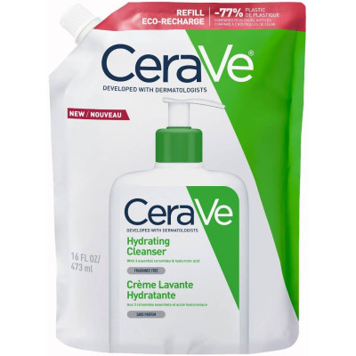 CERAVE HYDRATING CLEANSER REFILL хидратиращ измиващ крем за лице и тяло за нормална до суха кожа 473 мл ПЪЛНИТЕЛ