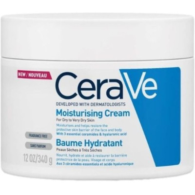 СЕРАВЕ MOISTURISING CREAM for dry to very dry skin хидратиращ крем за лице и тяло за суха до много суха кожа 340 мл