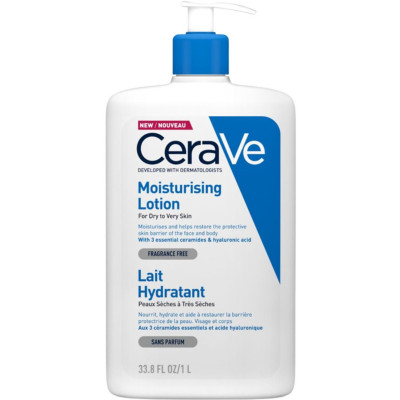 CERAVE MOISTURISING LOTION хидратиращ лосион  за лице и тяло за суха до много суха кожа 1 л