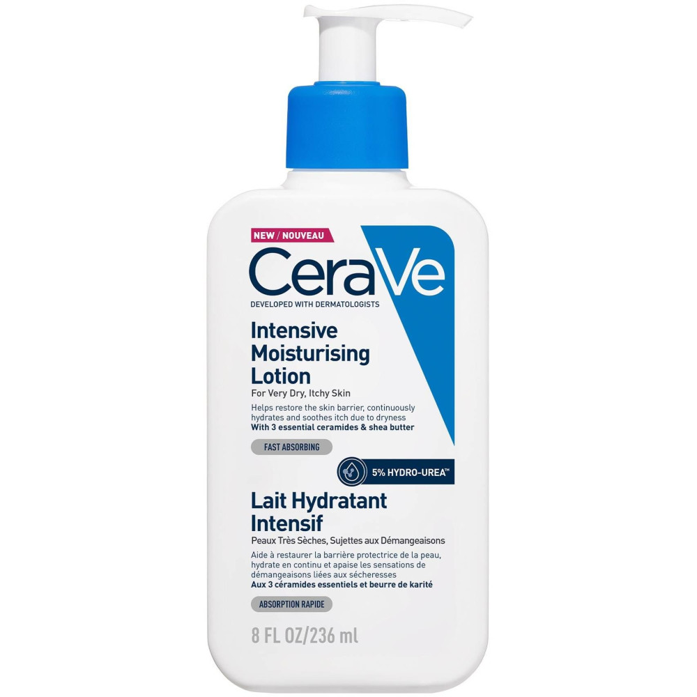 CERAVE INTENSIVE MOISTURISING LOTION интензивен хидратиращ лосион за лице и тяло с 5% HYDRO-UREA за суха - много суха кожа 236мл - Грижа за лицето и тялото