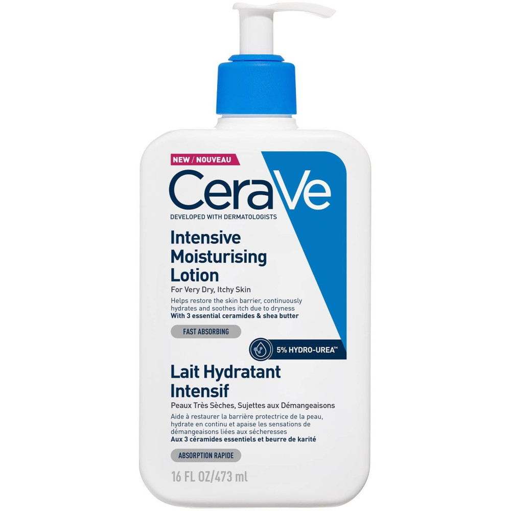 CERAVE INTENSIVE MOISTURISING LOTION интензивен хидратиращ лосион за лице и тяло с 5% HYDRO-UREA за суха - много суха кожа 473мл - Грижа за лицето и тялото