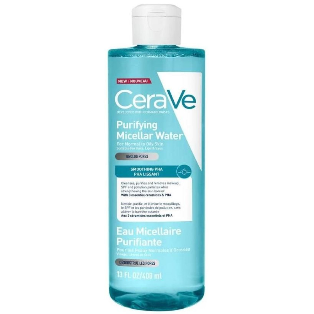 CERAVE PURIFYING MICELLAR WATER почистваща мицеларна вода за лице за нормална до мазна кожа 400 мл - Грижа за лицето