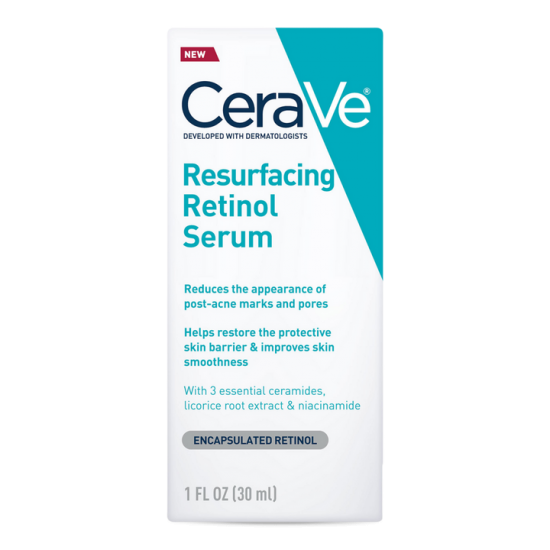 CERAVE RESURFACING RETINOL SERUM серум с ретинол за лице за намаляване на белези след акне и за равномерен тен 30 мл